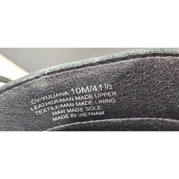 NEW Crown Vintage Boots Womens 10M Black Leather Yuliana Combat Lace-Up Lug Sole - Picture 6 of 13